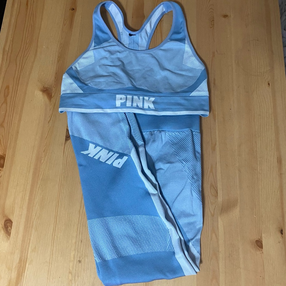 PINK COOL & COMFY leggings & sports bra set